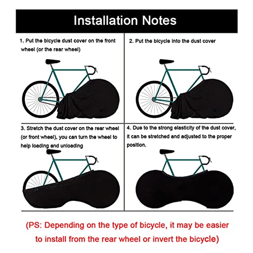 WNAVX Prima Tela de Seda de la Leche Moda Bicicleta Cubierta de Polvo Tela de Estiramiento Serie geométrica 26-28"Bicicleta de Carretera Cubierta de Polvo Interior para Bicicletas de montañ