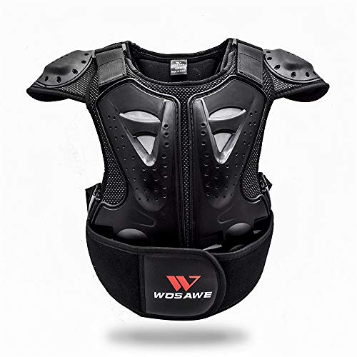 WOSAWE Chaleco de Protector para Niño Niña Deportiva Profesional de Columna Vertebral Armadura del Pecho para Motocicleta Ciclismo Patinaje Esquiar S