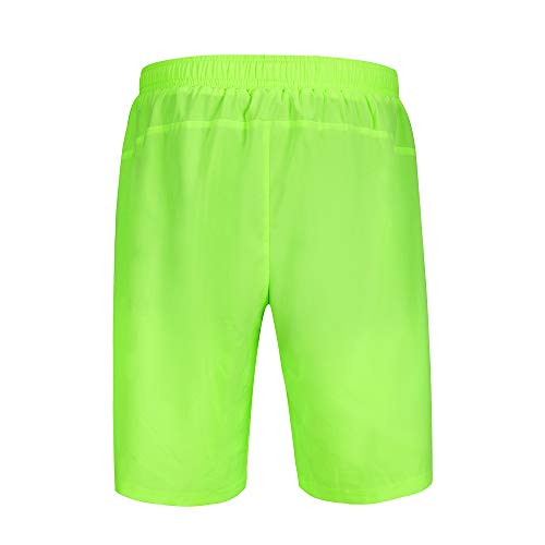 WOSAWE Pantalones Cortos de Bicicleta para Hombres Transpirable Gel 3D Acolchada Sueltos Pantalones Cortos de Ciclismo para MTB Descenso Ciclismo (Verde L)