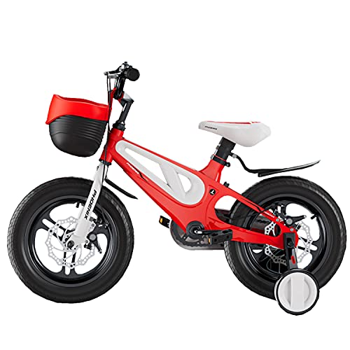 WYYY Bicicleta para Niños 12-18 Pulgadas - Durante 3-10 Años De Edad, Niño, Freno De Mano, Freno De Montaña, Bicicleta Y Llantas De Manutención De Niños - Negro/Rojo/Azul / (Size:18in,Color:Rojo)