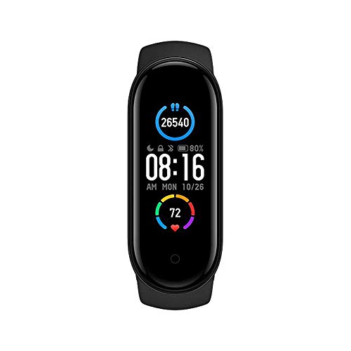 Xiaomi Band 5, Unisex adulto, Negro, *Gran pantalla dinámica a color de 1.1”*Monitorea completamente tu ritmo cardíaco, el sueño y el estado