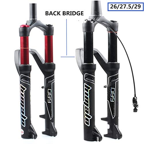 YAOSHI Amortiguador Tenedor de Bicicletas 27.5 / 29er Tenedor Puente Trasero Air MTB Bike Fork Suspension Aceite Y TENIVA DE Gas para Manitou Machete Comp Horquilla Delantera de Bicicleta de montaña