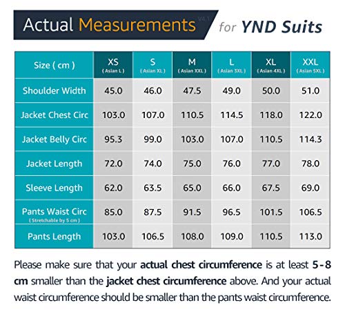 YND Conjunto de traje de 3 piezas de ajuste delgado para hombre, chaqueta de chaqueta de chaqueta sólida y pantalones de corbata, De Color Verde Oscuro, XL