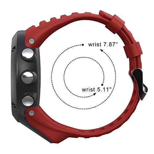 YPSNH Compatible para Correa Suunto Ambit 3 Correa de Transpirable de Repuesto de Goma Suave Pulseras para Suunto Ambit 1/2/2S/2R/3 Sport/3 Run/3 Peak/Suunto 5