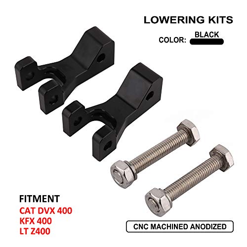 YSMOTO Kit de descenso delantero de aluminio CNC para ARCTIC CAT DVX 400 Kawasaki KFX 400 Suzuki LT Z400 (original stock A-Arms solamente) motocicleta moto moto moto moto Dirt Bike