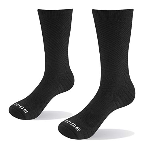 YUEDGE Hombre Calcetines Deportivos Acolchados Crew para Hombre, Talla 43-45 (Pack de 5)