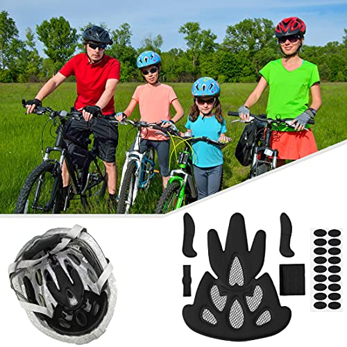 YXHZVON Almohadillas de Espuma para Casco de Bicicleta, 2 Juegos de Almohadillas de Espuma universales de Malla a Prueba de Insectos de Repuesto para Motocicleta, Bicicleta, niños, Negro