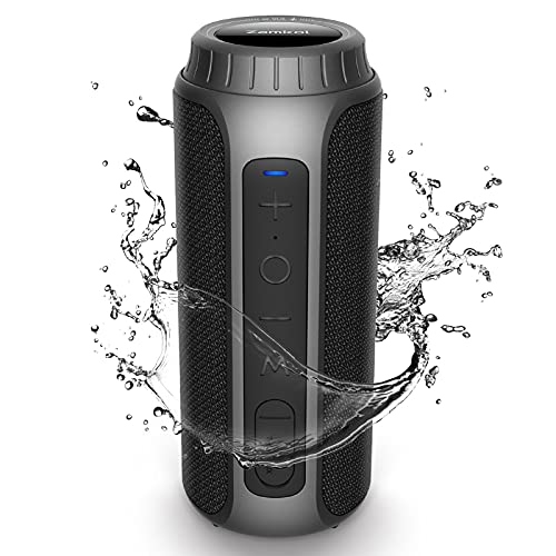 Zamkol Altavoz Bluetooth Potente 30W, Sonido Estéreo, Impermeable IPX6, Altavoz Bluetooth Portatil, Bluetooth 5.0, Graves Mejorados, AUX-in, Tipo-C, Soporte Tarjeta TF