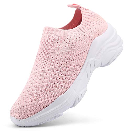 Zapatillas de Running para Mujer Casual Tenis Zapatos Deporte Fitness Gym Correr Gimnasio Deportives Transpirables Atlético Trekking Plataform Sneakers, Rosa 1, 41 EU