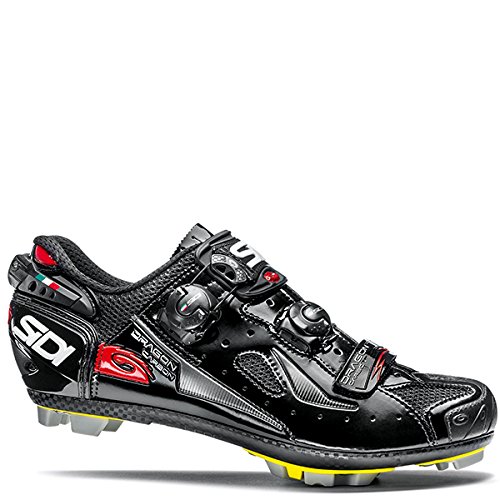 Zapatillas MTB Sidi Dragon 4 SRS CC Lucido Negro-Negro (EU 42, Negro)