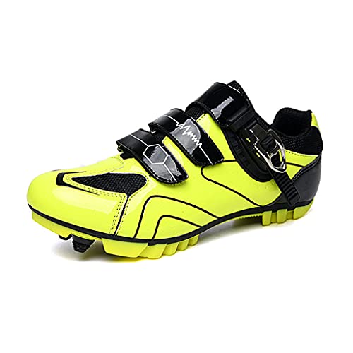 Zapatos De Ciclismo para Bicicletas De MTB para Hombre con Llave para Mujer Zapatos De Montaña Zapatos SPD Zapatos Antideslizantes Livianos Alpinismo A Pie Fitness(Size:43-275mm,Color:Verde)