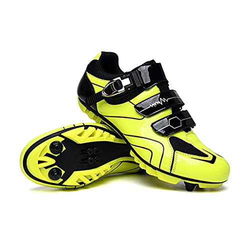 Zapatos De Ciclismo para Bicicletas De MTB para Hombre con Llave para Mujer Zapatos De Montaña Zapatos SPD Zapatos Antideslizantes Livianos Alpinismo A Pie Fitness(Size:43-275mm,Color:Verde)