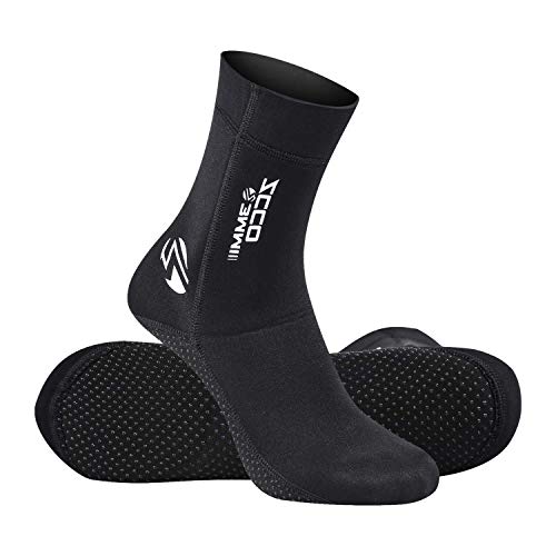 ZCCO Calcetín de Neopreno Premium, Calcetines de Agua de 3 mm para Buceo, Snorkel, Playa, Surf, natación, navegación (Negro, M)