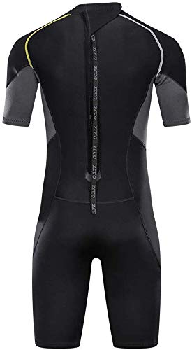 ZCCO Trajes de neopreno para hombre de 1.5/3 mm de alta calidad con cremallera trasera para pesca submarina, snorkel, surf, canoa, buceo (1.5 mm, XXXXL)