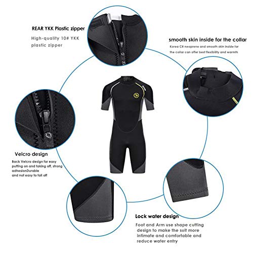 ZCCO Trajes de neopreno premium para hombre, 1,5/3 mm, para pesca submarina, snorkel, surf, piragüismo, buceo (3 mm, M)