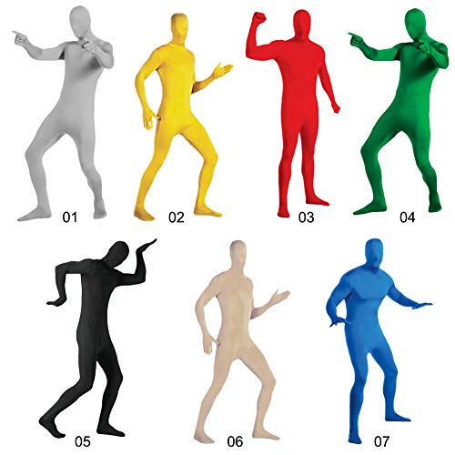 Zebery Trajes de disfraz para hombre, medias de cuerpo completo para hombre traje de spandex Halloween Cosplay traje, verde, XXXL