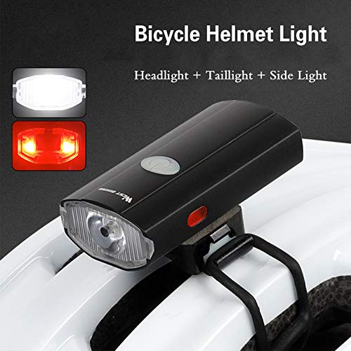 Zeroall Luz del Casco de Bicicleta USB Recargable Casco de Bicicleta Luz Delantera y Trasera con Luces Laterales, LED Impermeable Bicicleta Luces para Ciclismo Seguridad()