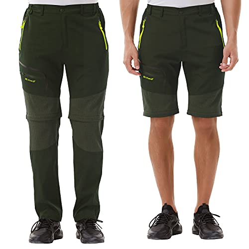 ZOEREA Pantalones Aire Libre de Hombre Convertible Pantalones Cortos Trekking Montaña Escalada Senderismo Secado Rápido Pantalón Funcionales