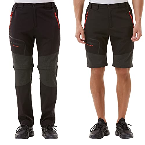 ZOEREA Pantalones Aire Libre de Hombre Convertible Pantalones Cortos Trekking Montaña Escalada Senderismo Secado Rápido Pantalón Funcionales