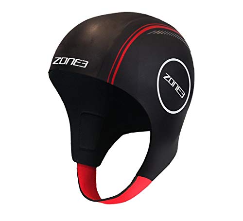 Zone 3 Neopreno One Piece Swim Cap Accesorios de Natación Gorras de Natación Negro, Negro, M