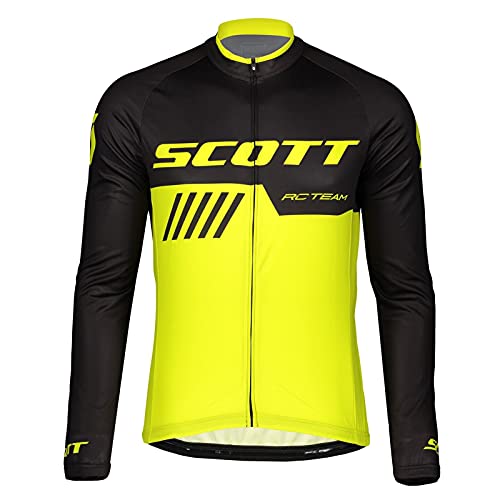 ZQD Ciclismo Maillot Hombres Jersey + Pantalones Largos Culote Mangas Largas de Ciclismo Conjunto de Ropa, Pantalones Acolchados de Gel 9D MTB Camisa de Montar, Camisa de Carreras Camisa de Ciclismo