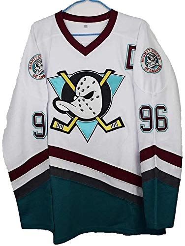 ZSViVi Charlie Conway # 96 Mighty Ducks Película de Hockey sobre Hielo de la NHL Jerseys Hombres Sudaderas Respirable de la Manga Larga Camiseta (Size : Medium)