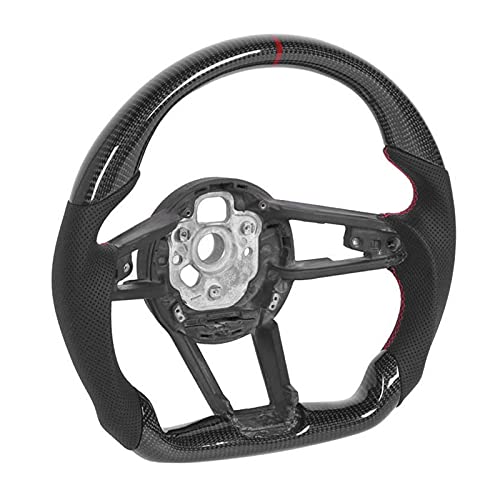 ZXYA Volante Nappa Fibra de Carbono de Cuero Perforada Fit para Audi R8 MK2 TT/TTS/TTRS MK3 2015+ Nappa Volante Perforada Volante