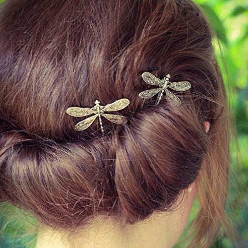 2 uds horquillas Retro con libélula, pinzas para el cabello para mujer y niña, pasador de libélula, tocado de novia, horquilla, accesorios para el cabello