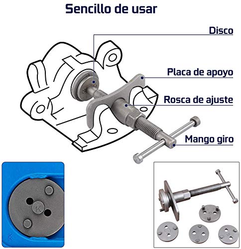 24 + 5 Piezas Reposicionador de Pistones de Freno Para Reposicionar El Pistón de Freno Al Cambiar Los Discos o zapatas CON LINTERNA REGALO