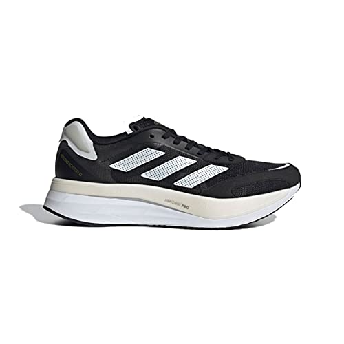 adidas Men's Adizero Boston 10, Core Black/Cloud White/Gold Metallic, 11.5