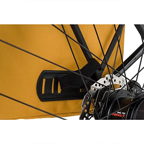 AGU Essentials DWR Urban Klickfix Alforjas Bicicleta, Bolsa Bicicleta 36 litros para Llevar al Hombro, Repelente al Agua, Reflectante, Poliéster Reciclado 100% - Negro - 36L