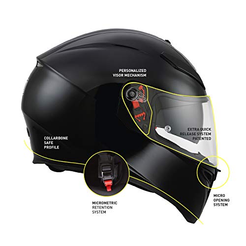 AGV 0301A4MY_003_S K3 SV Solid Casco Moto Integral, Negro, S