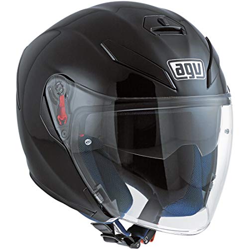 AGV K-5 Solid Casco Moto Jet, Hombre, Negro, XL