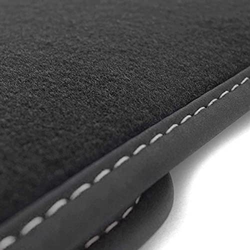 Alfombrillas DS7 Crossback (pespuntes plateados) Premium velour, alfombrillas interiores completas, color negro