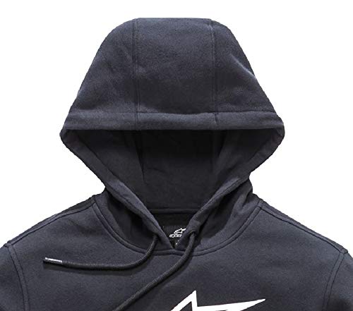 Alpinestar Always II Fleece Suéter Caliente con Logo Alpinestars Delantero., Hombre, Black/White, L