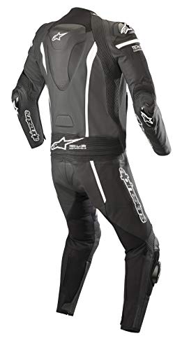 Alpinestars Missile Tech-Air - Traje de cuero para moto (2 piezas, talla 58), color negro y blanco