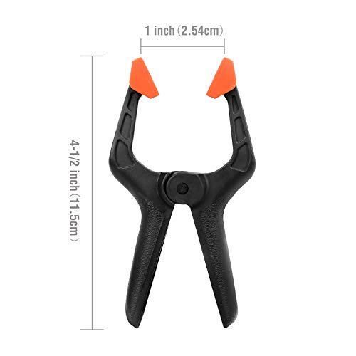 Amazon Brand - Umi Juego de 8 Abrazaderas de Resorte de Nylon para Trabajo Pesado, 11.5cm, para Mejoras para el Hogar, Proyectos de Trabajos en Carpintería y Estudios de Fotografía