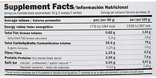 AMIX - Harina de Arroz Blanco - RiceMash Mr Poppers - 1500 Gr - Alimento Bajo en Grasa - Endulzado con Stevia - Ideal para Recetas Fitness - Alimentos Dieta Sin Azúcar