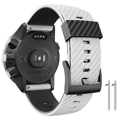 Comprar Correa de silicona para Suunto 9 7 D5/ Suunto Spartan Wrist HR/ Baro  24mm pulsera deportiva accesorios de repuesto correas de reloj