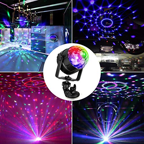 Anpro 15 Colores Luces Discoteca Giratoria,Bola LED de Discoteca,Disco Luz USB, Controlada por Control Remoto,Lámpara Decorada para Fiesta,Bar,Boda,Navidad,Coche,Festival, Cumpleaños