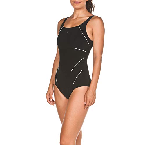 Arena Bodylift Jewel Body C de Cup – Bañador, primavera/verano, mujer, color blanco y negro, tamaño 46