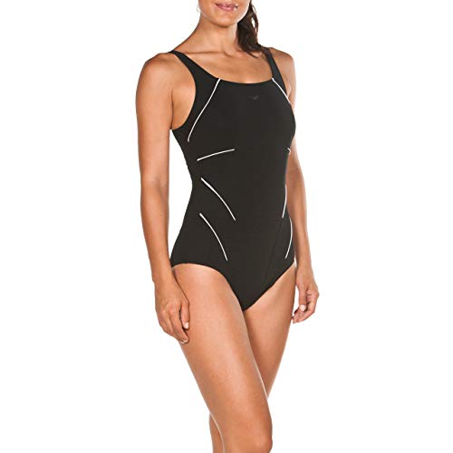 Arena Bodylift Jewel Body C de Cup – Bañador, primavera/verano, mujer, color blanco y negro, tamaño 46