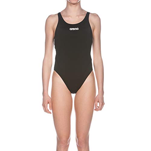 ARENA W Solid Swim Pro Bañador Deportivo Mujer Solid Swim Pro, Mujer, Black-White, 48