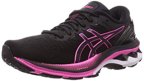 Asics Gel-Kayano 27, Sneaker Mujer, Black/Pink GLO, 38 EU