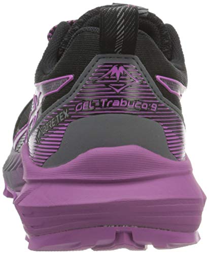 Asics Gel-Trabuco 9 G-TX, Trail Running Shoe Mujer, Black/Digital Grape, 39 EU