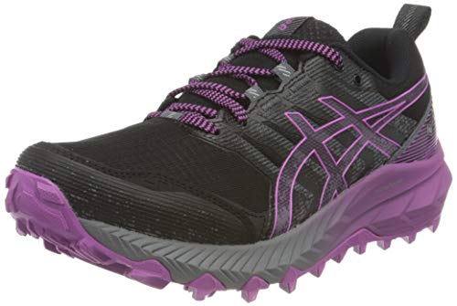 Asics Gel-Trabuco 9 G-TX, Trail Running Shoe Mujer, Black/Digital Grape, 39 EU