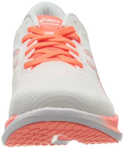 Asics Glideride Tokyo, Road Running Shoe Mujer, White/Sunrise Red, 40.5 EU