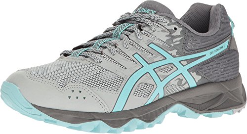 ASICS Women's Gel-Sonoma 3 Trail Runner, Mid Grey/Aqua Splash/Carbon, 6 D US