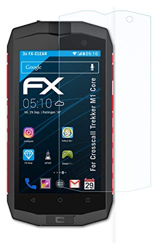 atFoliX Lámina Protectora de Pantalla Compatible con Crosscall Trekker M1 Core Película Protectora, Ultra Transparente FX Lámina Protectora (3X)