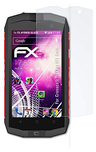 atFoliX Lámina Protectora de plástico Cristal Compatible con Crosscall Trekker M1 Core Película Vidrio, 9H Hybrid-Glass FX Protector Pantalla Vidrio Templado de plástico